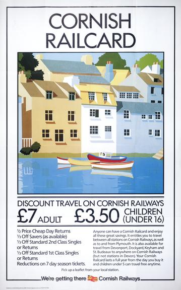 Poster, British Rail Cornish Railway poster, (Cornish Railcard)