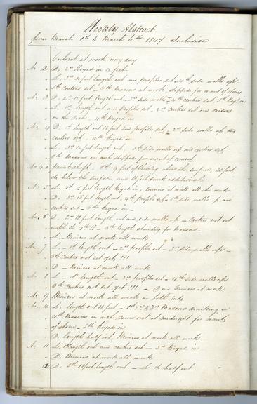 Leeds Dewsbury & Manchester Railway Morley Contract Volume 1:  Daily Journal from Decr. 18 1846 to Augst. 14 1847