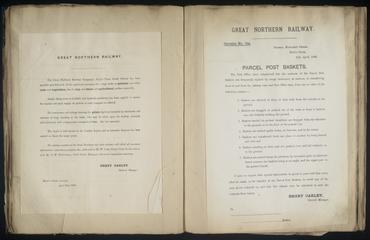 Book of circulars & notices re. telegraph & signalling & working of goods department