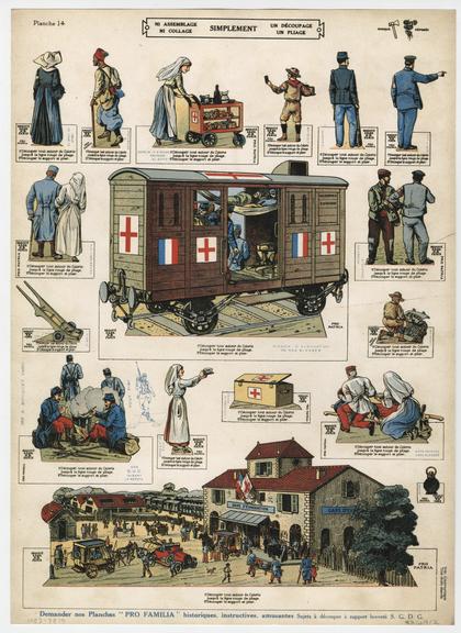 French cut-out diorama sheet