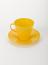 Plastic cup and saucer