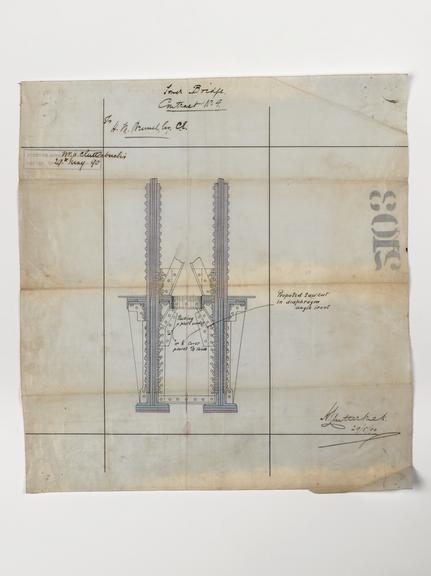 Engineering plan for Tower Bridge showing Tower Bridge Contract No.4