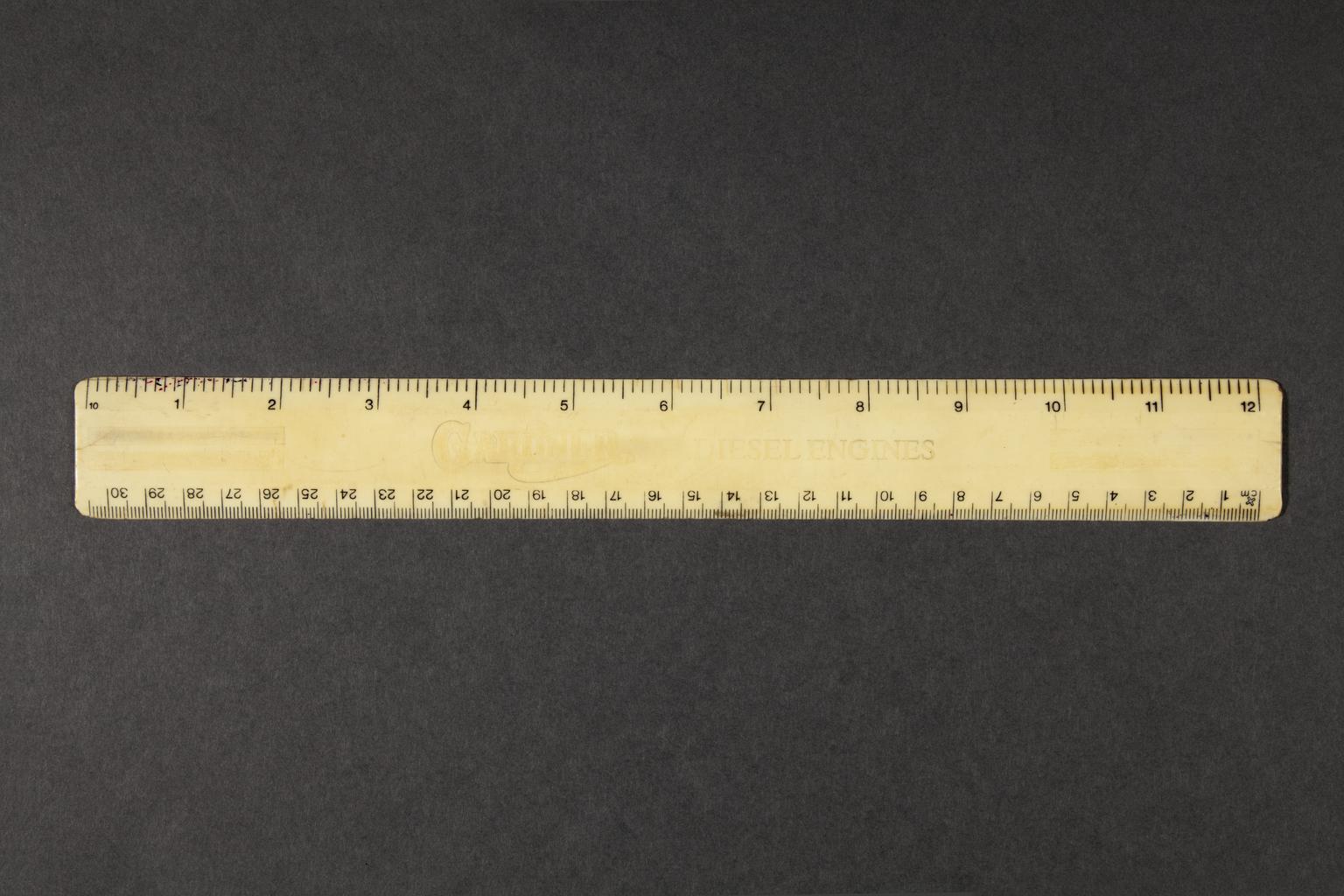 Rubin's Ruler Gardner diesel engines Branded ruler | Science Museum Group Collection