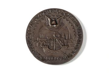 Medallion commemorating memorial Iberian Airlines flight (Barcelona to Manchester)