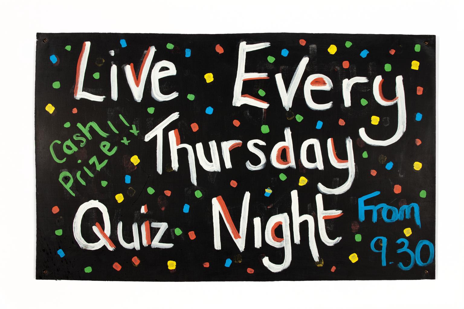 Quiz Sign from Channel 4's 'Shameless' | Science Museum Group Collection