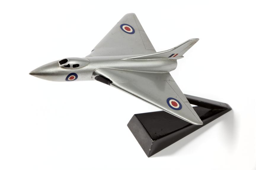 1:100 Scale model of the Avro 707C aeroplane with display stand