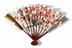 Chinese-style paper fan photographed on a white background from