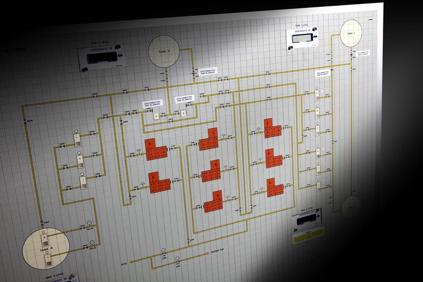 Site mimic and schematic from control room of National Grid