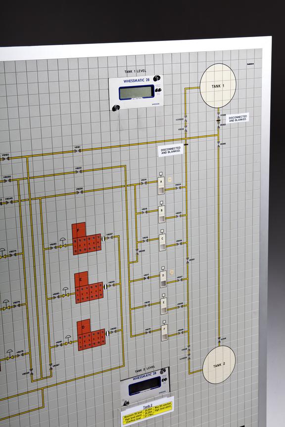 Site mimic and schematic from control room of National Grid