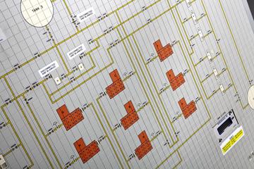 Site Mimic and Schematic from Control Room of National Grid Partington