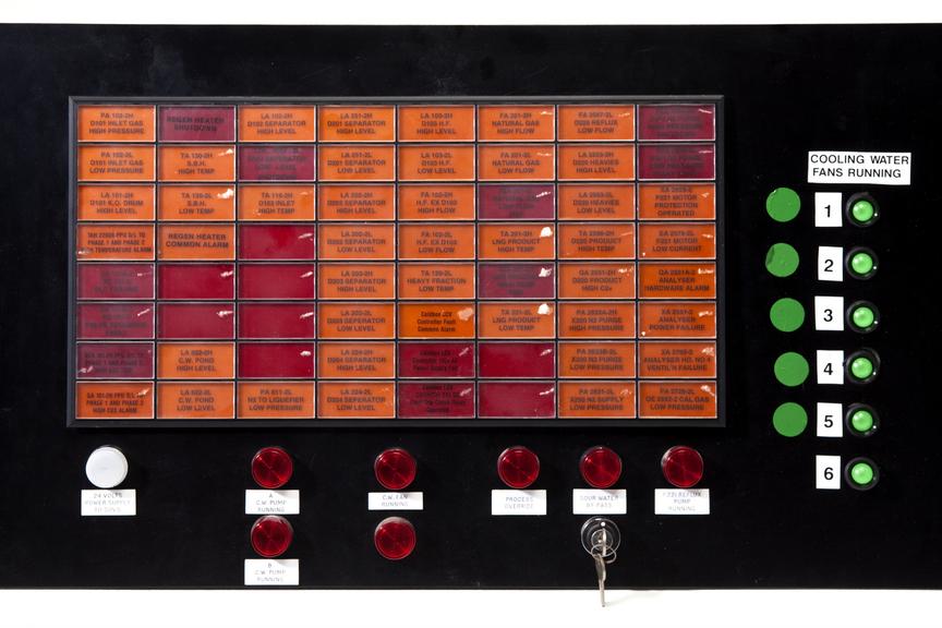 Control room alarm panel from National Grid Partington