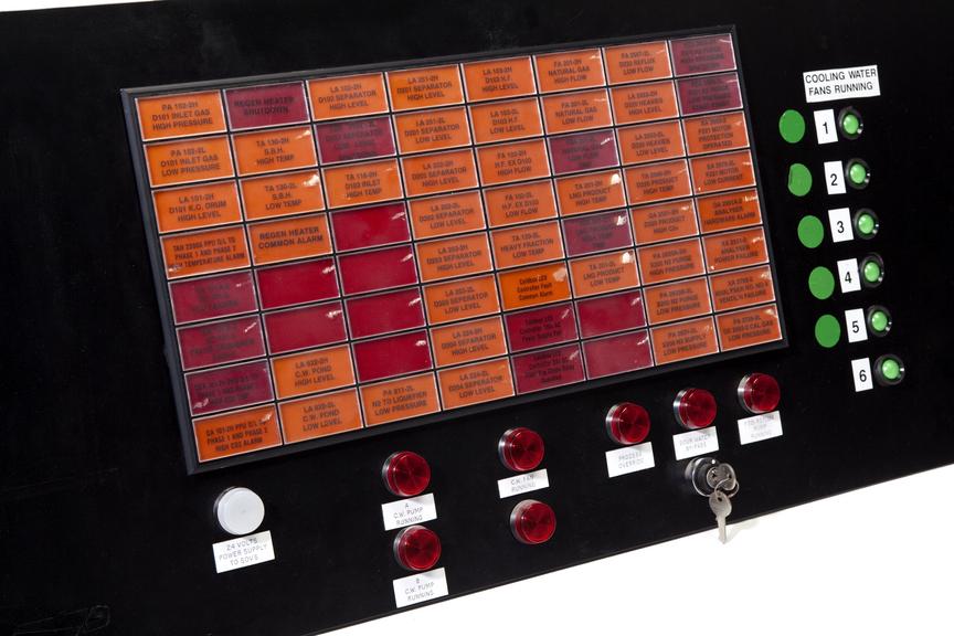 Control room alarm panel from National Grid Partington