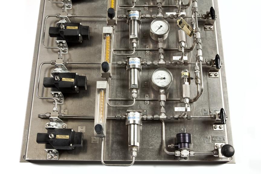 Gas sampling unit from National Grid Partington photographed on