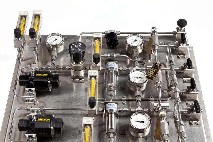 Gas sampling unit from National Grid Partington photographed on