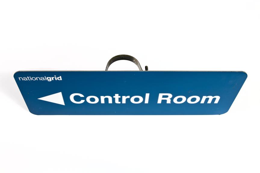 'Control room' sign from National Grid Partington photographed