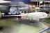 Conceptual scale model of futuristic blended wing body airliner