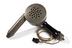 Electric hand-held hairdryer with metallic nozzle and bayonet