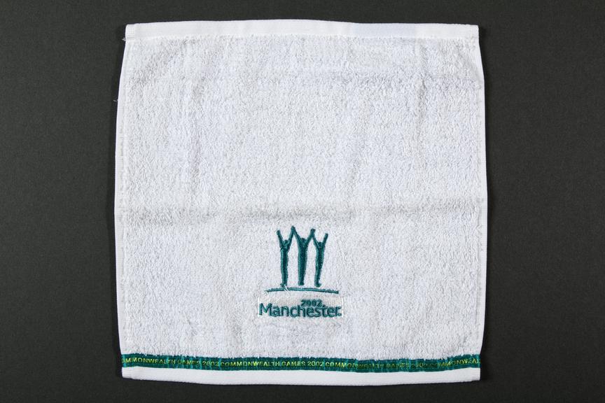 Set of two Manchester 2002 Commonwealth Games face towels with
