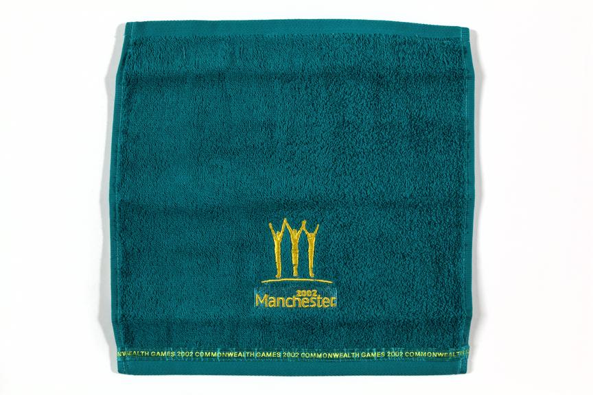 Set of two Manchester 2002 Commonwealth Games face towels with