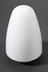 Elongated dome shade in white glass for Ceramic light fitting