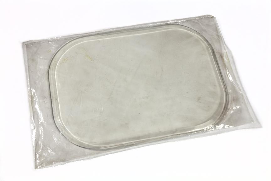 Plastic window from fuselage cabin of Hawker Siddeley Trident