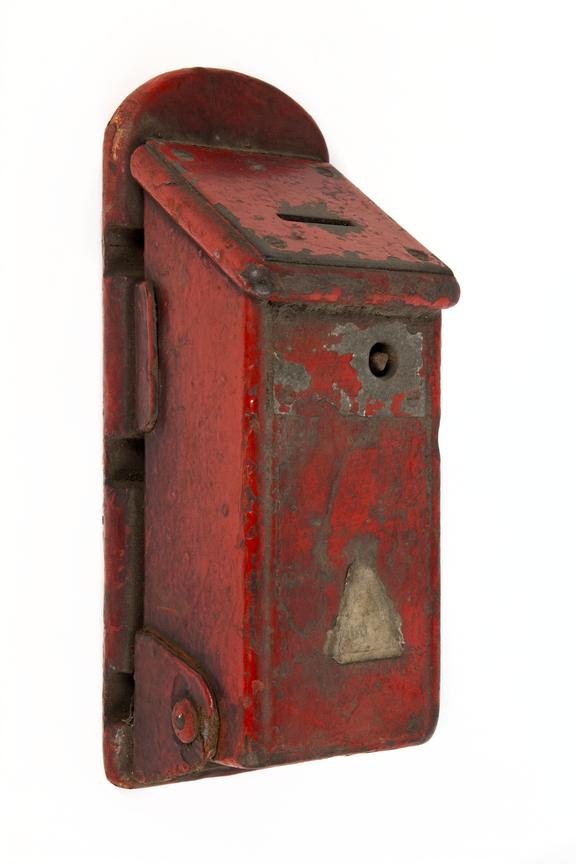 Box, perhaps for checks or tokens, coal mining.