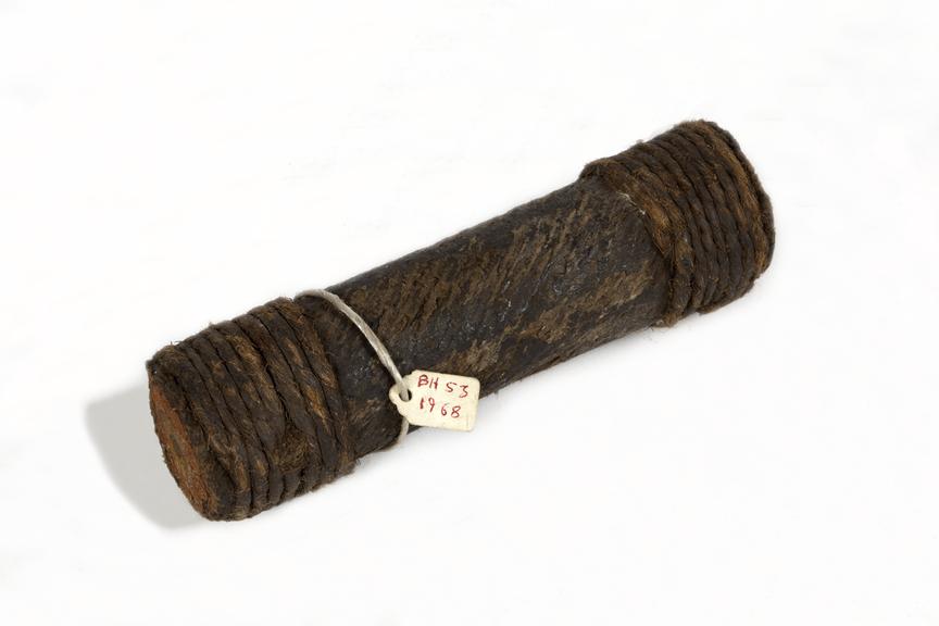 Telephone cable sample, coal mining. C.1890