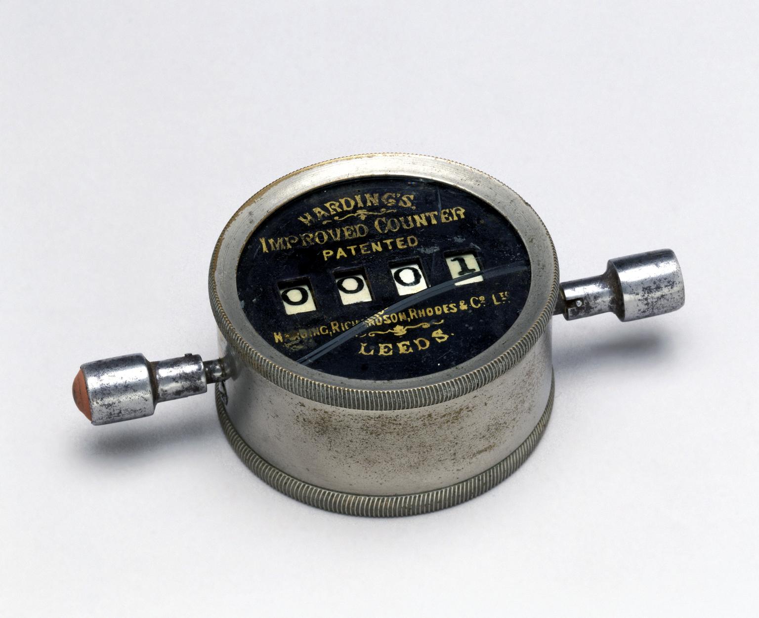 Improved form of mechanical counter, late 19th century. | Science ...