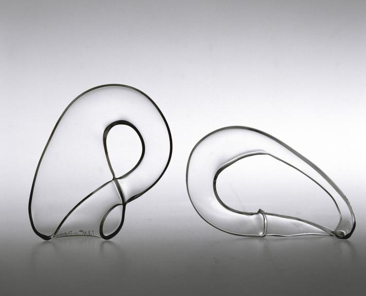 Part of Klein bottle cut to form two single-twist Mobius strips