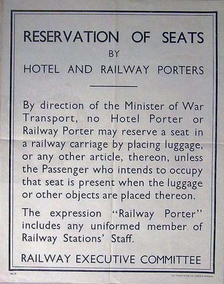 Reservation of Seats