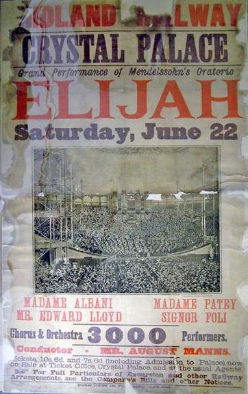 Crystal Palace Grand performance of Mendelssohns Oratorio Elijah