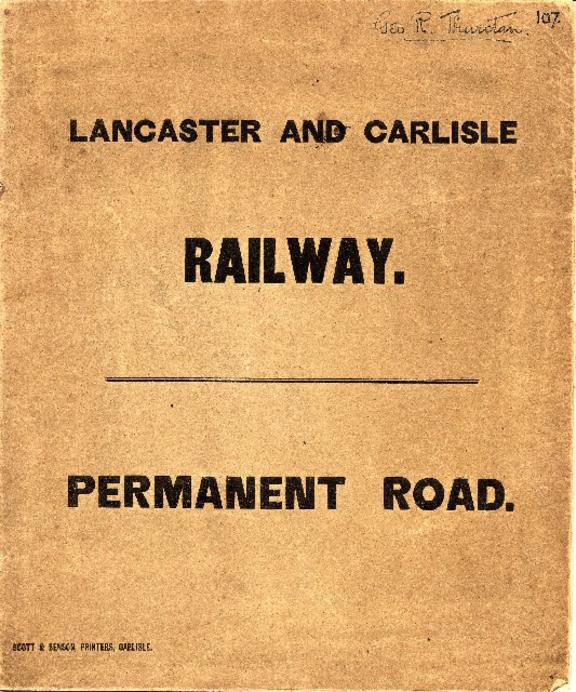 lancaster and carlisle railway permanent road booklet