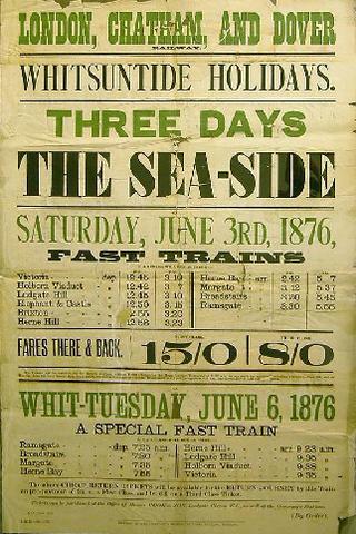 Poster promoting Whitsuntide Holidays at Ramsgate
