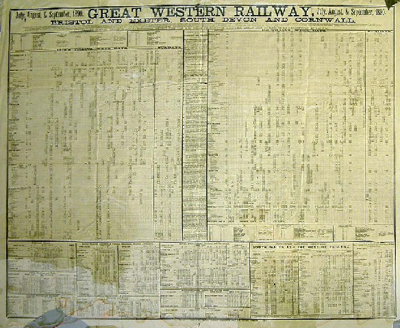 Bristol Exeter South Devon & Cornwall (timetable)