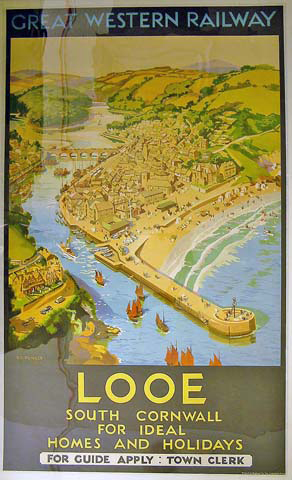 Looe, South Cornwall for Ideal Homes and Holidays (poster)