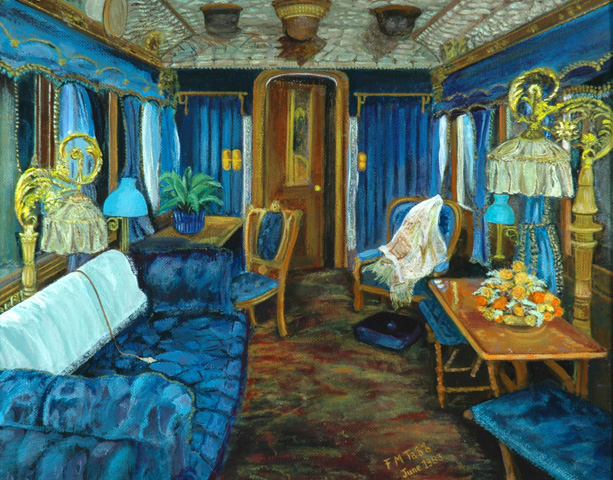 Queen Victoria's Saloon (Day Compartment) (painting; oil painting)