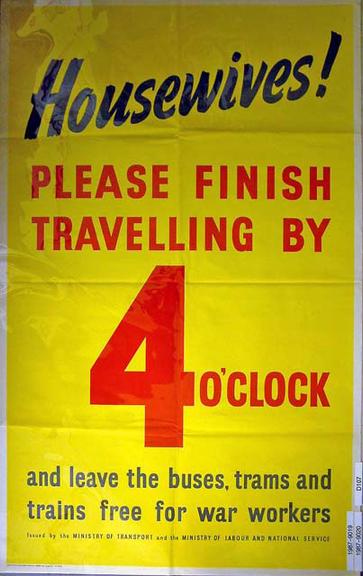 Housewives! Please Finish Travelling by 4 o'clock (poster)