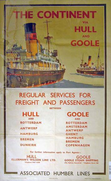 the continent via hull and goole (poster)