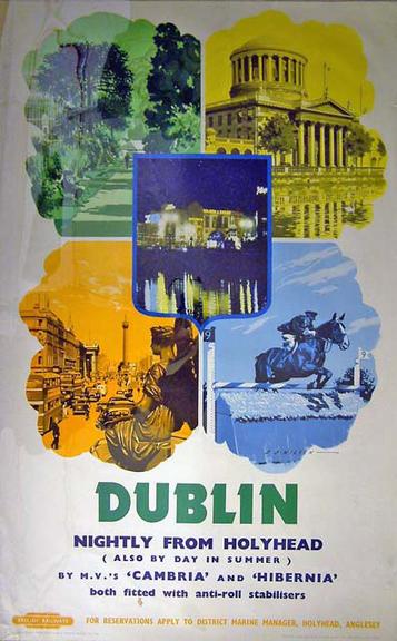 Dublin, Nightly from Holyhead (poster)