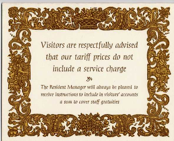 visitors are respectfully advised . . . (Notice)