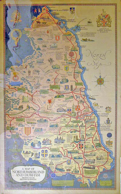 A Map Of And Durham Science Museum Group Collection Pic 1980 7241 