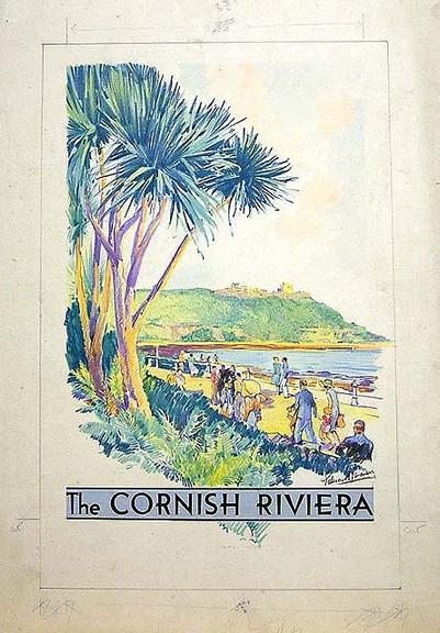 Original artwork for the Cornish Riviera express