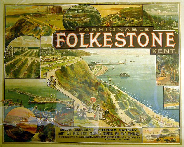 Fashionable Folkestone, Kent (poster)