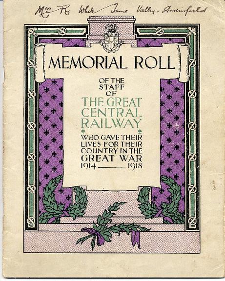 Memorial Roll of the Staff of the Great Central Railway