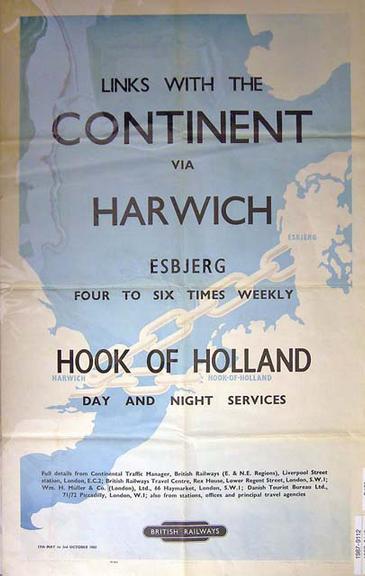 links with the continent via harwich
