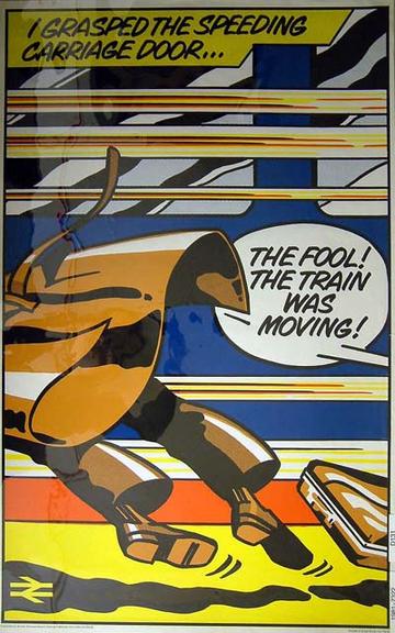 'I grasped the speeding carriage door...'