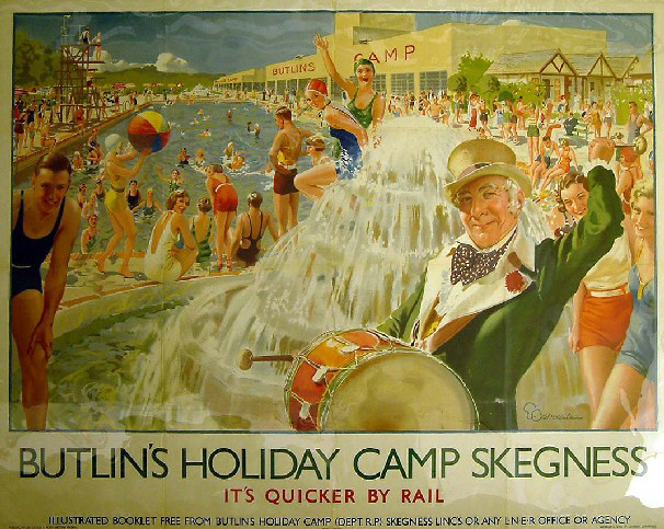 It's Quicker by Rail - Butlin's Holiday Camp - Skegness (poster)