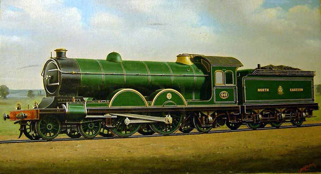 NER 4-4-2 No. 649 (painting; painted photograph)