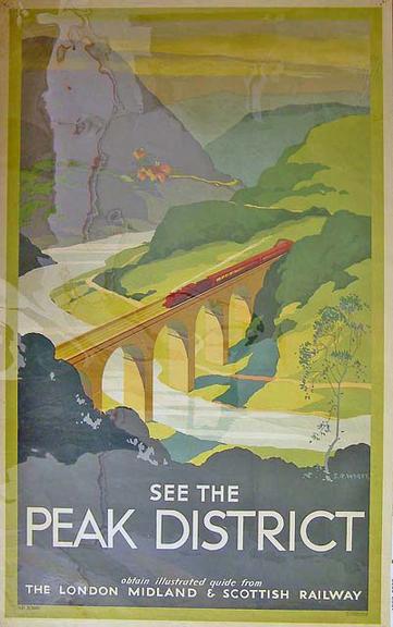 London Midland & Scottish Railway poster See the Peak District