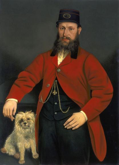 Portrait of Richard Monty when a guard on the Stockton & Darlington Railway